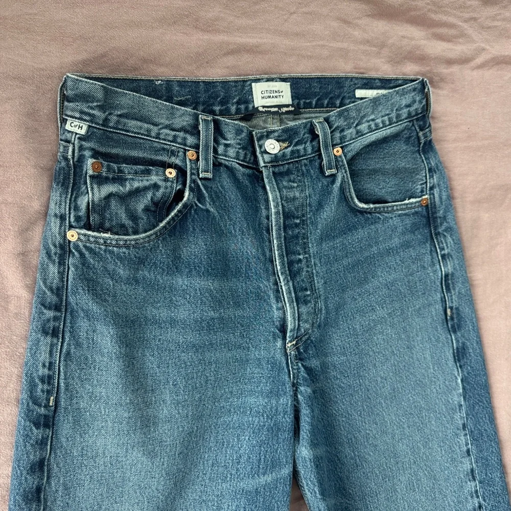 Citizens Of Humanity Wide Leg Blue Denim Jeans - Picture 5 of 13